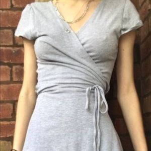 Grey wrap dress